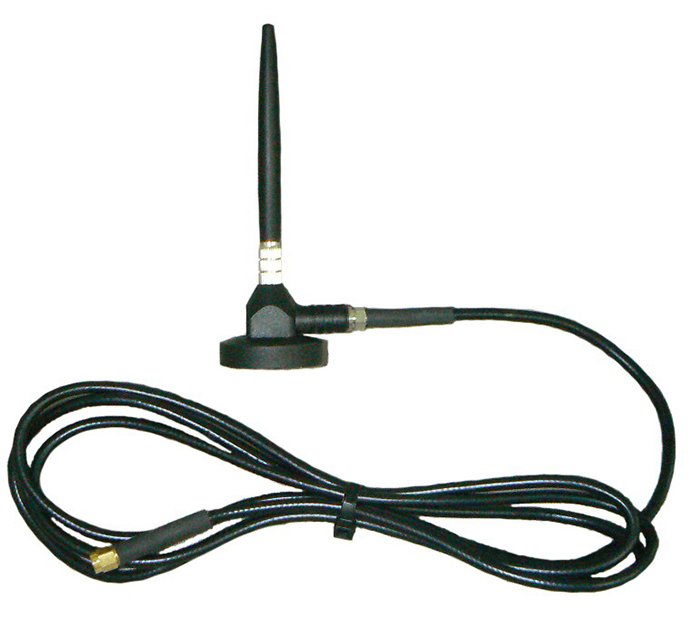 Magnetic base 4G LTE, 4G & 3G whip antenna – 700-890 & 1750-2170MHz, 2m cable, SMA male, 5W, 3.1dBi -135mm